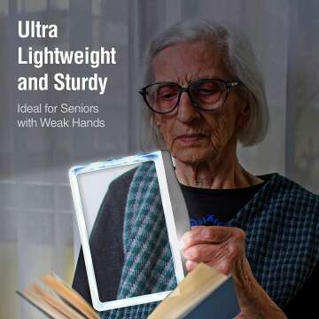 MagniPros 3X LED Page Magnifier for Seniors Reading
