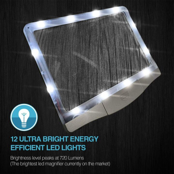 MagniPros 3X LED Page Magnifier for Seniors Reading