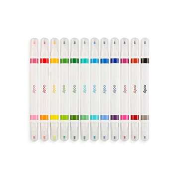 OOLY, Drawing Duet, Double Ended Markers in 24 Colors - Set of 12