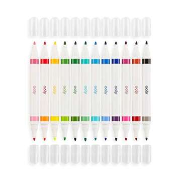 OOLY, Drawing Duet, Double Ended Markers in 24 Colors - Set of 12