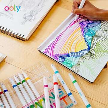 OOLY, Drawing Duet, Double Ended Markers in 24 Colors - Set of 12