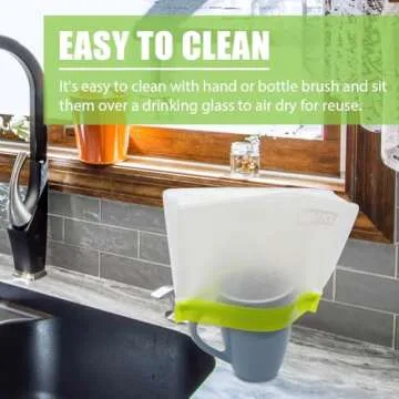 Qinline Reusable Food Storage Bags 10 Pack for Eco-Friendly Storage