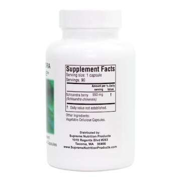 Supreme Nutrition Schisandra Supreme, 90 Pure Schisandra Fruit Vegetarian Capsules