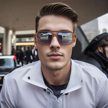 FEISEDY Vintage Square 70s Flat Aviator Sunglasses Women Men Classic Retro Stylish Frame UV400 Sunglasses B2622