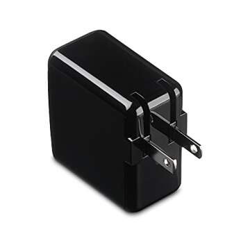 Amazon Basics USB Charger Block Multiple Ports - 24W Two-Port (12W, 2.4A per Port), Non-PPS, Black