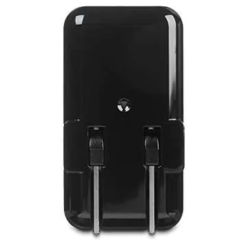 Amazon Basics USB Charger Block Multiple Ports - 24W Two-Port (12W, 2.4A per Port), Non-PPS, Black