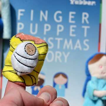 The Nativity Christmas Story | Finger Puppet Set [12-Pack] | for Parents and Teachers to Read to Children | Includes Kids Bible Inspired Booklet Story Guide | Birth of Jesus