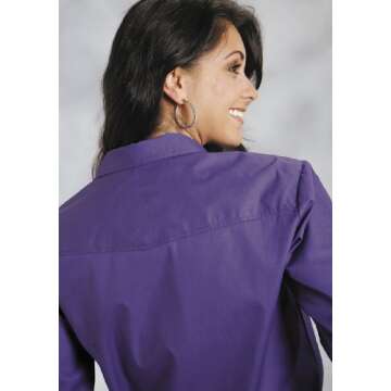 Roper Women's Western Shirt in Purple, Stylish and Comfortable