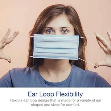 CandyCare Disposable Face Masks, Pack of 25 - Dust Particle 3-Layer Design with Earloop Protective Cover,OTB00004