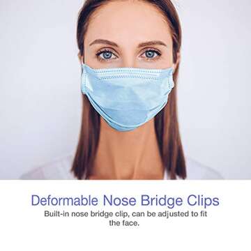 CandyCare Disposable Face Masks, Pack of 25 - Dust Particle 3-Layer Design with Earloop Protective Cover,OTB00004