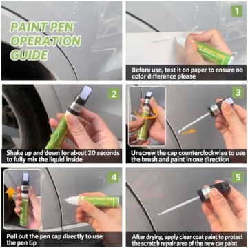 Carhuewell White Touch Up Paint Pen for Quick Repairs