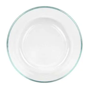 Pyrex 7203 7-Cup Clear Glass Storage Bowl OV-7402 Glass with White Silicone Rim Lid