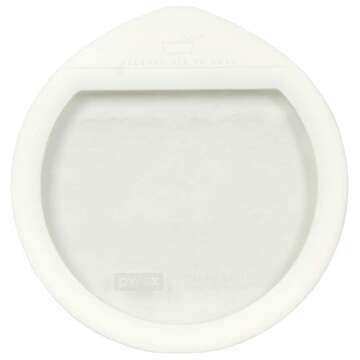 Pyrex 7203 7-Cup Clear Glass Storage Bowl OV-7402 Glass with White Silicone Rim Lid