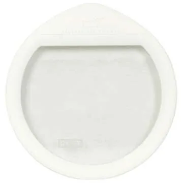 Pyrex 7203 7-Cup Clear Glass Storage Bowl OV-7402 Glass with White Silicone Rim Lid