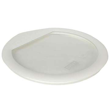 Pyrex 7203 7-Cup Clear Glass Storage Bowl OV-7402 Glass with White Silicone Rim Lid