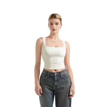 SUUKSESS Sexy Square Neck Tank Top – Buttery Soft & Trendy