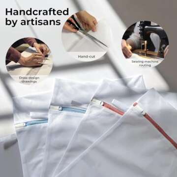 Lifnmybr 4 Pack Laundry Bag, Mesh Laundry Bags for Delicates with Sturdy Zipper, Laundry Bags Mesh Wash Bags and Lingerie Bags for Washing Delicates, Delicates Laundry Bag for Washing Machine for Bra