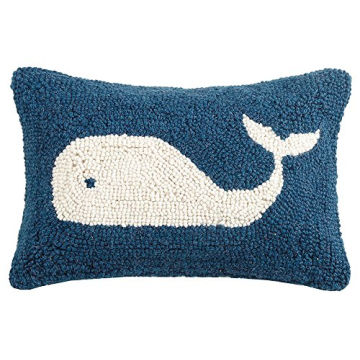 Charming Peking Handicraft Whale Hook Pillow for Coastal Decor