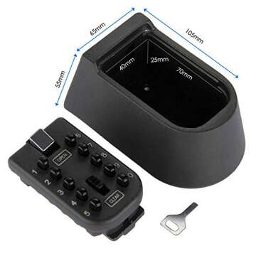 Exterior Outdoor Waterproof Hide Key Safe Lock Box Secure Box Keys Holder Combination for Home/House Use Key Storage Lock Box(Black)