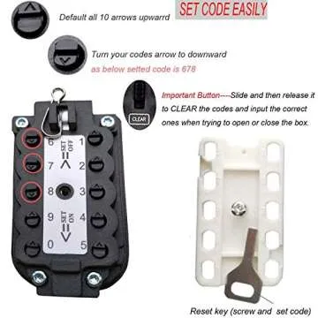 Key Safe Lock Box for Secure Outdoor Key Storage