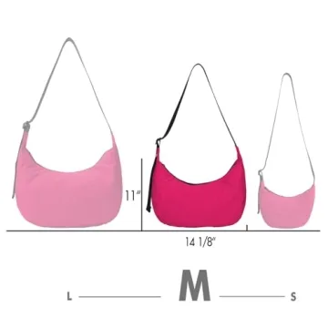 Medium Nylon Crescent Bag - Functional & Stylish Design