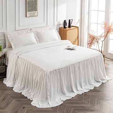 Bonlino Home Bedding Bedspread Set Quilt - Farmhouse Bedspread Summer Coverlet Bed Spreads, Lightwei...