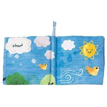 Sky-Themed Soft Baby Activity Book with Squeaker