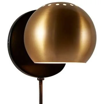 Rivet Mid Century Modern Wall Sconce in Gold Finish