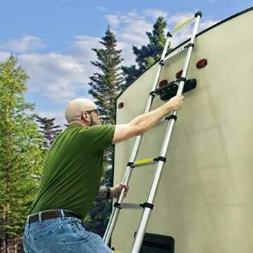 RecPro 12.5ft Telescoping Ladder for RVs and Outdoors