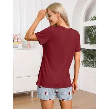ALISISTER Comfy Pajama Set with Wine Glass Design