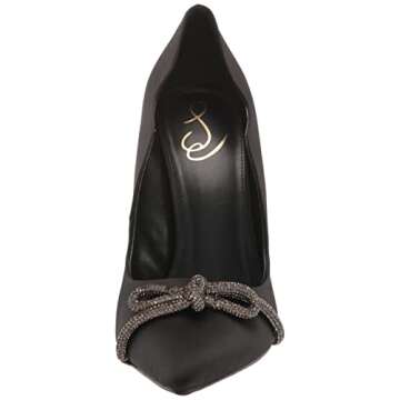 Sam Edelman Deela Pump Black Satin 6 Medium