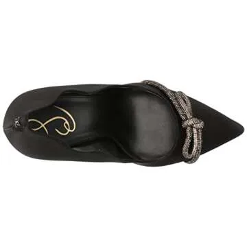 Sam Edelman Deela Pump Black Satin 6 Medium