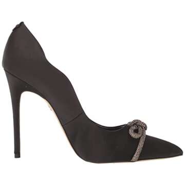 Sam Edelman Deela Pump Black Satin 6 Medium