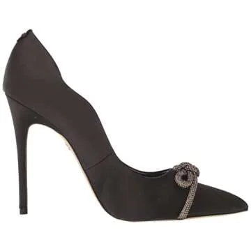 Sam Edelman Deela Pump Black Satin 6 Medium