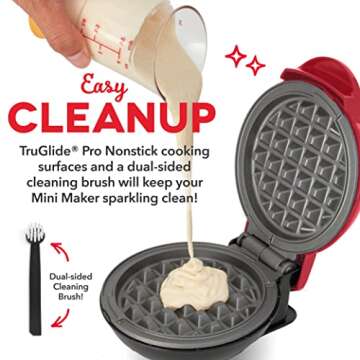 DASH Deluxe Mini Waffle Maker for Perfect Waffles and More