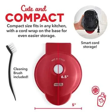 DASH Deluxe Mini Waffle Maker for Perfect Waffles and More