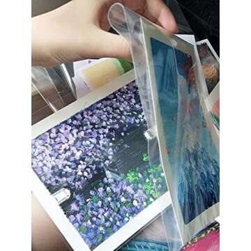 Delatanus 150 Pcs 5-1/2'' x 7-1/2'' Clear Cellophane Cello Bags,Thick Greeting Card Plastic Sleeves-Fit 5 X 7 Inch Cards Photos A6 A7 Envelopes Candy Treats 1.5-Mil