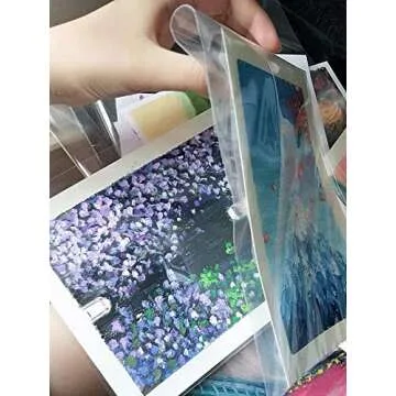 Delatanus 150 Pcs 5-1/2'' x 7-1/2'' Clear Cellophane Cello Bags,Thick Greeting Card Plastic Sleeves-Fit 5 X 7 Inch Cards Photos A6 A7 Envelopes Candy Treats 1.5-Mil