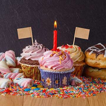 Senkary 200 Pack Blank Food Cheese Labels for Parties