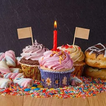 Senkary 200 Pack Blank Food Cheese Labels for Parties