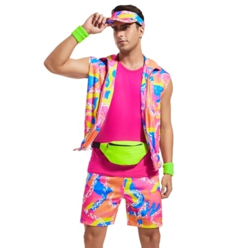 Vibrant Yonroik 80s Workout Costume - Perfect for Parties and Halloween!