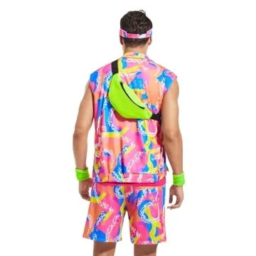 Stylish Yonroik 80s Workout Costume for Men