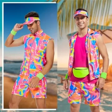 Stylish Yonroik 80s Workout Costume for Men