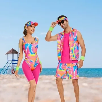 Stylish Yonroik 80s Workout Costume for Men