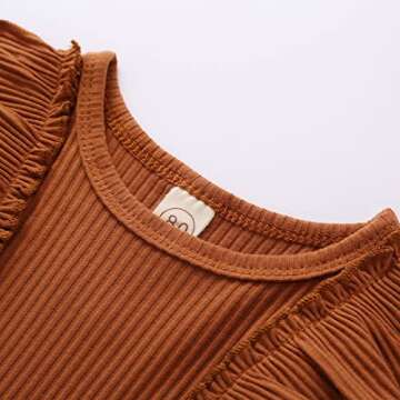 Ritatte Toddler Girls Ribbed Ruffle Dress - Stylish Comfort