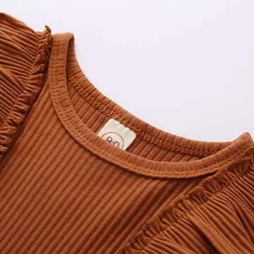 Ritatte Toddler Girls Ribbed Ruffle Dress - Stylish Comfort