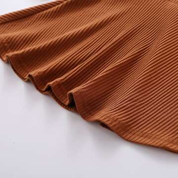 Ritatte Toddler Girls Ribbed Ruffle Dress - Stylish Comfort