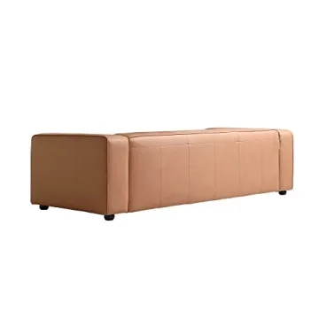 Acanva Luxury Mid-Century 3-Seater Vegan Leather Sofa