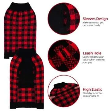 Stylish PUPTECK Dog Sweater for All Breeds Warmth