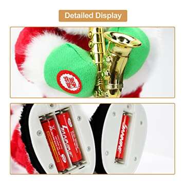 SdeNow Twerking Santa Claus, Shaking HIPS Singing Dancing Christmas Santa Claus Toys Wiggle Hip Blowing Saxophone Santa Claus Xmas Electric Dolls Gift